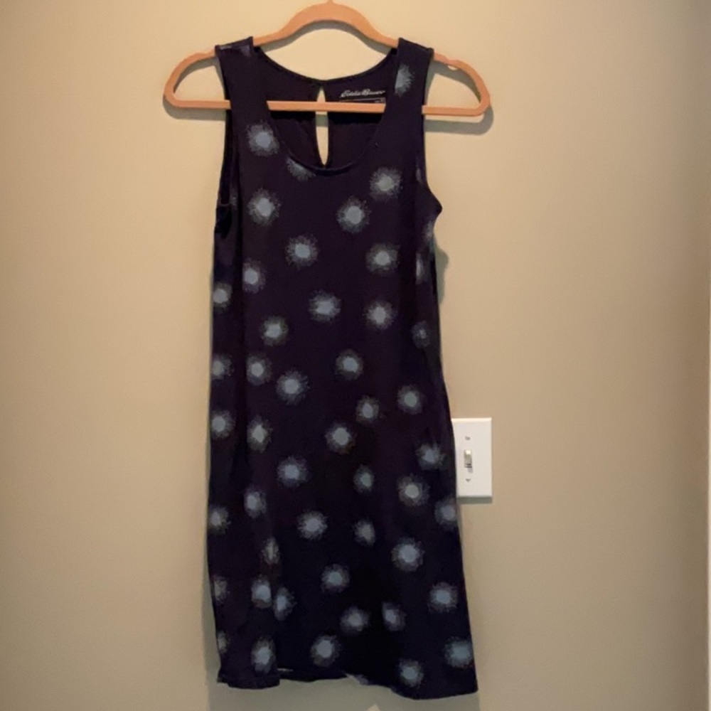 Eddie Bauer Navy Polka Dot Mini Dress